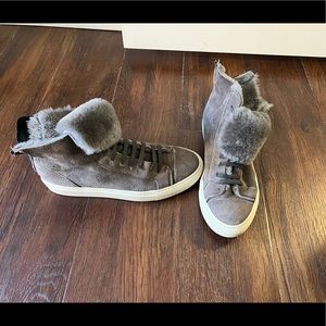 Common Projects Gray Furry Sneakers - Size 39